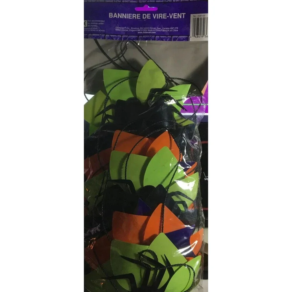 PINWHEEL GARLAND SPIDER One 12ft Garland Multicolored￼